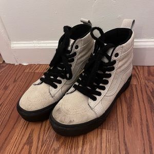 Vans Sk8-Hi MTE Moonbeam & Black Platform Shoes